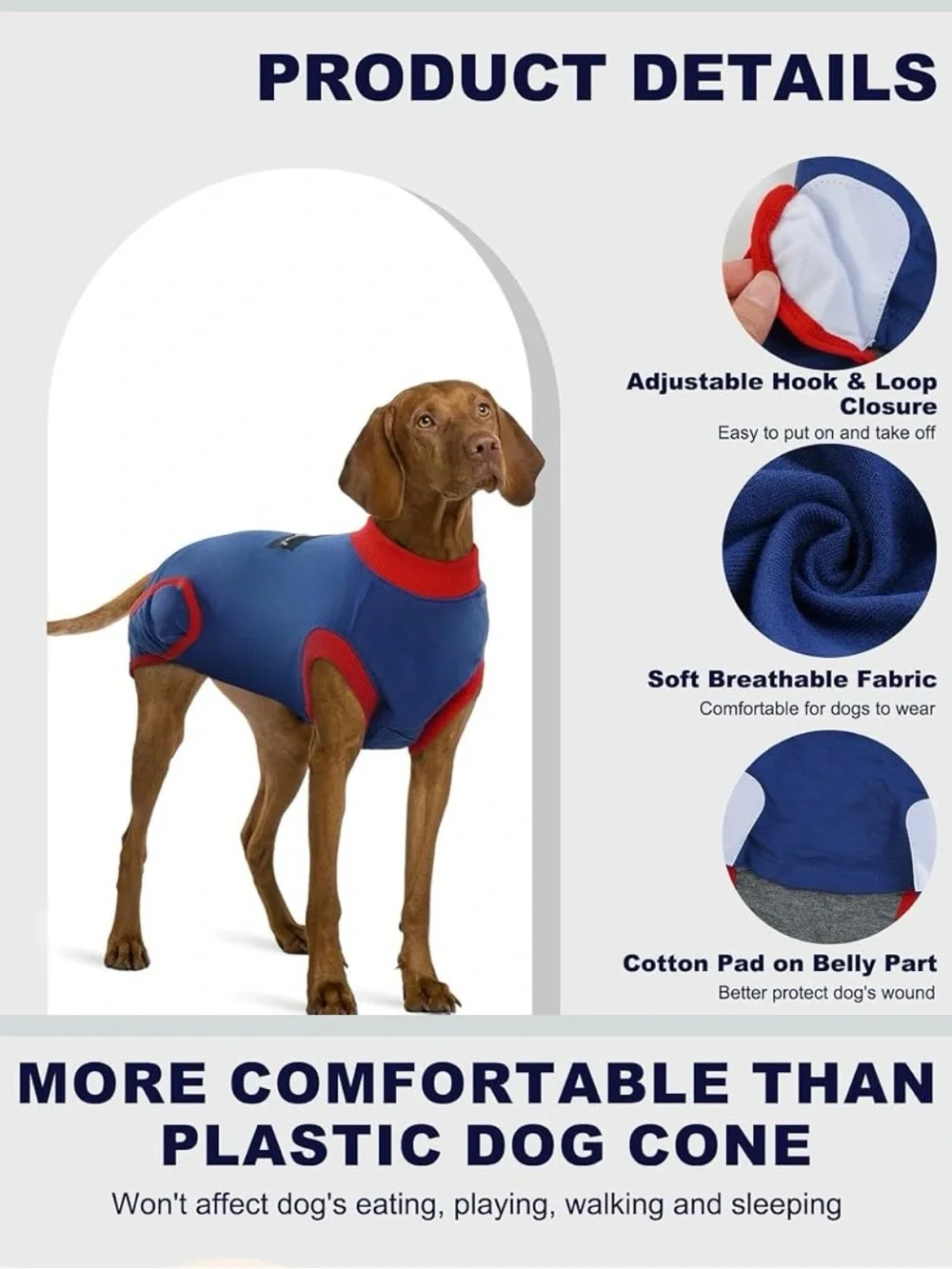 DogLemi Dog Recovery Suit Large After Surgery Wound Protection Dog Clothes